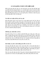 8 cách quản lí nhân viên hiệu quả nhất