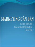 Bài giảng Marketing căn bản: Chương 4 - ThS. Đinh Chí Thành