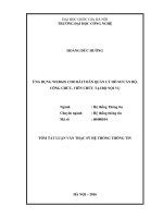 Tóm tắt Luận văn Thạc sĩ Công nghệ thông tin: Ứng dụng WebGIS cho bài toán quản lý hồ sơ cán bộ, công chức, viên chức tại bộ nội vụ
