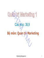Bài giảng Quản trị maketing 1 - Chương 1: Tổng quan quản trị marketing