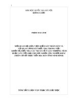 Tóm tắt luận văn Thạc sĩ Luật học: Mối quan hệ giữa Viện kiểm sát nhân dân và Cơ quan cảnh sát điều tra trong việc khởi tố, điều tra các vụ án cố ý gây thương tích hoặc gây tổn hại cho sức