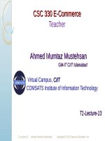 Lecture E-Commerce - Chapter 13: E-commerce marketing (part I)