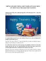 Những lời chúc tiếng Anh ý nghĩa gửi tặng thầy cô nhân ngày Nhà giáo Việt Nam 20/11