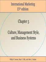 Lecture International marketing (15/e): Chapter 5 - Philip R. Cateora, Mary C. Gilly, John L. Graham
