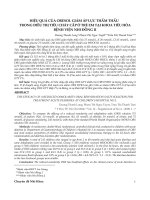 Hiệu quả của oresol giảm áp lực thẩm thấu trong điều trị tiêu chảy cấp ở trẻ em tại khoa tiêu hóa Bệnh viện Nhi Đồng 2