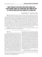 Thực trạng và đề xuất giải pháp nâng cao chất lượng công tác chăm sóc sức khỏe bà mẹ và trẻ em vùng dân tộc thiểu số và miền núi