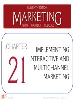 Lecture Marketing (11/e): Chapter 21 – Kerin, Hartley, Rudelius