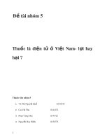 Bài thuyết trình nhóm: Thuốc Lá điện tử ở Việt Nam - lợi hay hại?