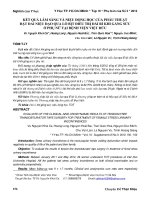 Kết quả lâm sàng và niệu động học của phẫu thuật đặt đai niệu đạo qua lỗ bịt điều trị đái rỉ khi gắng sức ở phụ nữ tại Bệnh viện Việt Đức