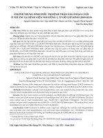 Chi phí trung bình điều trị bệnh thận giai đoạn cuối ở trẻ em tại Bệnh viện Nhi Đồng 2, TP. Hồ Chí Minh (2009-2010)