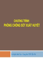 Bài giảng Chương trình Phòng chống sốt xuất huyết - BS. Huỳnh Minh Trúc