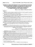 Nghiên cứu mối liên quan giữa rối loạn dung nạp glucose với lối sống tĩnh tại không vận động thể lực ở người cao tuổi đến khám bệnh tại Bệnh viện Thống Nhất từ tháng 6 năm 2010 đến tháng 6