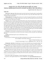 Khảo sát các yếu tố liên quan đến tử vong trong nhiễm khuẩn huyết sơ sinh tại bệnh viện Nhi Đồng 2