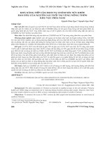 Khả năng tiếp cận dịch vụ chăm sóc sức khỏe ban đầu của người cao tuổi tại vùng nông thôn khu vực phía Nam