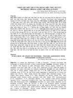 Nhận xét kết quả ứng dụng siêu âm cấp cứu mở rộng trong chấn thương (E-fast)