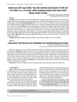 Đánh giá kết quả điều trị hội chứng ngủ ngáy ở trẻ em có viêm V.A. và hoặc viêm amiđan mạn tính quá phát bằng phẫu thuật