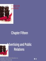 Lecture Principles of Marketing - Chapter 15: Advertising and public relations