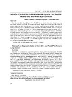 Nghiên cứu giá trị chẩn đoán của Cyfra 21-1 và ProGRP trong ung thư phổi nguyên phát