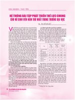 Hệ thống bài tập phát triển thể lực chung cho nữ sinh viên năm thứ nhất trong trường đại học