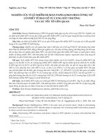 Nghiên cứu tỉ lệ nhiễm human papillomavirus ở phụ nữ có phết tế bào cổ tử cung bất thường và các yếu tố liên quan