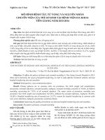 Mô hình bệnh tật, tử vong và nguyên nhân chuyển viện của trẻ sơ sinh tại Bệnh viện đa khoa Tiền Giang năm 2013-2014