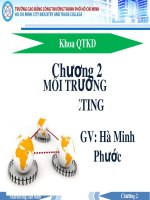 Bài giảng Marketing căn bản - Chương II: Môi trường Marketing