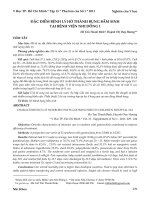 Đặc điểm bệnh lý hở thành bụng bẩm sinh tại Bệnh viện Nhi Đồng 1