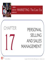 Lecture Marketing: The core (5/e): Chapter 17 – Kerin, Hartley, Rudelius