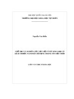 Tóm tắt Luận văn Thạc sĩ Khoa học: Chế tạo và nghiên cứu vật liệu ôxít kim loại có kích thước nanomét sử dụng trong pin Mặt trời