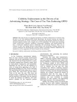 Celebrity Endorsement as the Drivers of an Advertising Strategy: The Case of Toc Tien Endorsing OPPO