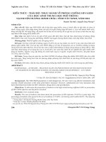 Kiến thức ‐ thái độ ‐ thực hành về phòng chống HIV/AIDS của học sinh trung học phổ thông tại huyện Dương Minh Châu - tỉnh Tây Ninh, năm 2013