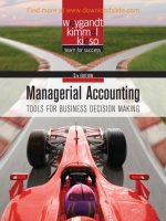 Ebook Managerial accounting - Tools for business decision making (5th edition): Part 1