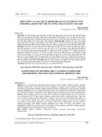 Kiến thức của bà mẹ về bệnh phế quản tại trung tâm nhi khoa, bệnh viện Trung ương Thái Nguyên năm 2018