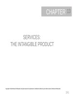 Lecture M: Marketing (4/e) - Chapter 13: Services: the intangible product