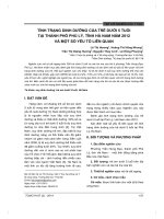 Tình trạng dinh dưỡng của trẻ dưới 5 tuổi tại Thành phố Phủ Lý, tỉnh Hà Nam năm 2012 và một số yếu tố liên quan