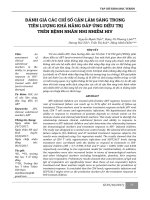 Đánh giá các chỉ số cận lâm sàng trong tiên lượng khả năng đáp ứng điều trị trên bệnh nhân nhi nhiễm HIV