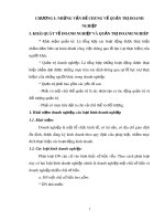 Khóa luận tốt nghiệp: Quản trị kinh doanh và phân tích báo cáo tài chính