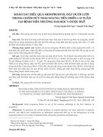 Khảo sát hiệu quả misoprostol đặt dưới lưỡi trong chấm dứt thai ngang tiến triển ≤ 12 tuần tại bệnh viện trường Đại học Y Dược Huế