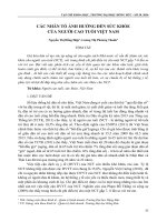 Các nhân tố ảnh hưởng đến sức khỏe của người cao tuổi Việt Nam