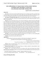 Đặc điểm bệnh lý u mạch máu xương hàm ở trẻ em tại Bệnh viện Nhi Đồng 1 và kết quả của phương pháp điều trị bảo tồn