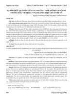 So sánh kết quả sớm giữa hai phương pháp mổ mở và nội soi trong điều trị bệnh lý nang ống mật chủ ở trẻ em