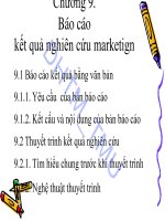 Bài giảng Nghiên cứu marketing: Chương 9 - Đại học Thương mại