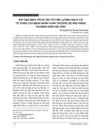 Kết quả điều trị và yếu tố tiên lượng nguy cơ tử vong của bệnh nhân chấn thương sọ não nặng tại bệnh viện Việt Đức