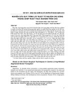 Nghiên cứu quy trình lấy ruột từ nguồn cho sống trong ghép ruột thực nghiệm trên chó