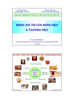 Bài giảng Mạng giá trị của nhãn hiệu và thương hiệu - TS. Đào Minh Đức