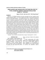 Prevalence and asociated factors related to type 2 diabetes among Hungyen population aged 25 - 70 in 2014