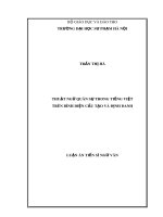 Luận án tiến sĩ Ngữ văn: Thuật ngữ quân sự trong tiếng Việt trên bình diện cấu tạo và định danh
