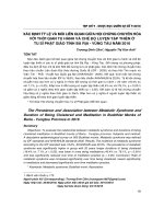 Xác định tỷ lệ và mối liên quan giữa hội chứng chuyển hóa với thời gian tu hành và chế độ luyện tập thiền ở tu sĩ Phật giáo tỉnh Bà Rịa - Vũng Tàu năm 2016