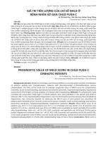 Giá trị tiên lượng của chỉ số MELD ở bệnh nhân xơ gan child pugh C