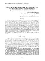 Ứng dụng GIS hỗ trợ công tác quản lý chất thải sinh hoạt trên địa bàn phường Bình Thọ, quận Thủ Đức, Thành phố Hồ Chí Minh